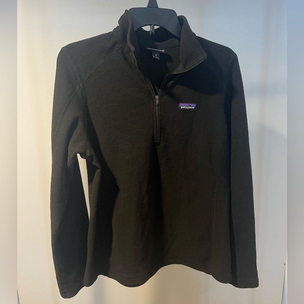 Patagonia Women’s Micro D 1/4 Zip Fleece Pullover Size M Black; Fall 2021